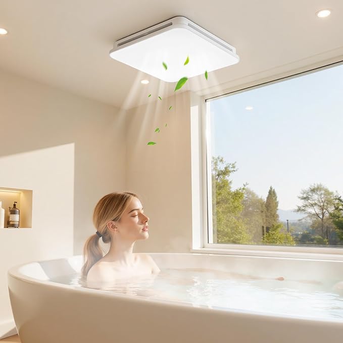 VEVOR Bathroom Exhaust Fan with LED Light, 80 CFM 4000K Bathroom Vent, 1.5 Sones Low-Noise, Premium Motor Ceiling Fan for Laundry Room, Storage Room, Home Ventilation, White - Image 8