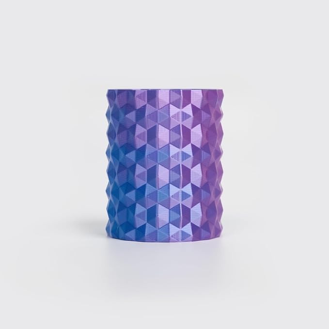 R3D Dual Color Silk PLA Filament, Co-Extrusion 3D Printer Filament 1.75mm, 30-370 mm/s High Speed PLA, Dimensional Accuracy +/- 0.02 mm, 1KG Plastic Spool (Silk Purple-Blue) - Image 2
