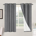 H.VERSAILTEX Primitive Linen Curtains 100% Blackout Curtain Drapes Burlap Fabric Curtains with White Thermal Insulated Liner, Grommet Top Drapes Living Room/Bedroom (2 Panels, 42 x 63 Inch, Grey) by HVERSAILTEX