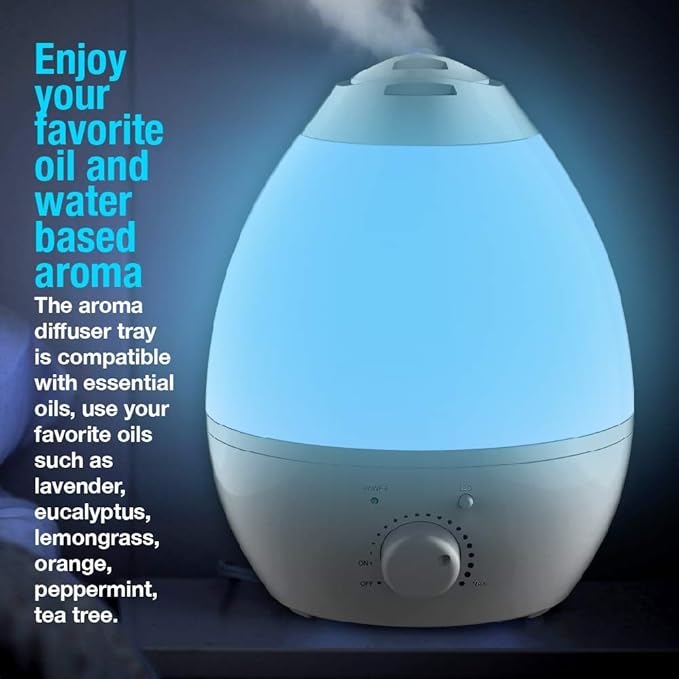 Bell+howell 7 Led Color Changing Humidifer With Aroma Diffuser, 3.8 lb - Image 6