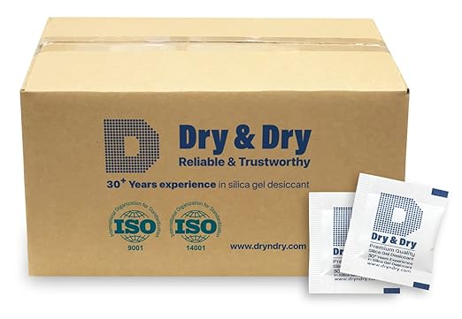 Dry & Dry 1 Gram [10000 Packets] Silica Gel Packets Desiccants, Silica Packets - Rechargeable Silica Gel Packs, Desiccants Packets, Silica Gel by DryDry