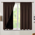 BGment Brown Blackout Curtains for Bedroom with Insulated Liner, Double Layer 100% Black-Out Bedroom Curtains Sun Blocking Window Curtains with Rod Pocket (52 x 45 Inch, Brown, 2 Panels) by BGment