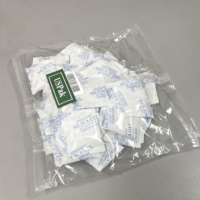 USPak Silica Gel Desiccant Packs 5 Gram 50 Packets Drying Agent Moisture Absorber Dehumidifiers for Storage Food Safes - Image 3