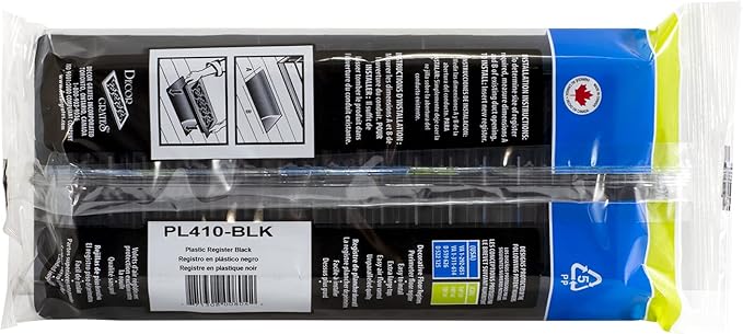 Decor Grates PL410-BLK 4-Inch by 10-Inch Plastic Floor Register, Black - Image 9