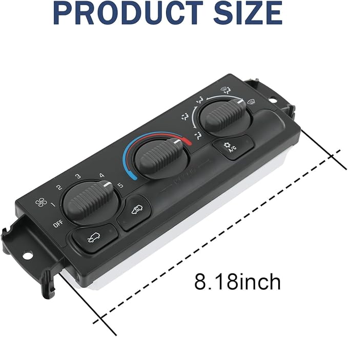 Front A/C Heater Climate Control Module Compatible with 2002 Cadillac Escalade EXT Chevrolet Avalanche 1500 2500 1999-2002 GMC Sierra 1500 2500 Replace# 599-266, 15-72528 - Image 3