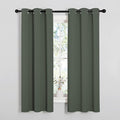NICETOWN Thermal Insulated Curtains Blackout Draperies, Window Treatment Solid Grommet Room Darkening Drape Panels for Bedroom (Dark Mallard, Set of 2 Panels, 34 by 63 inches Long) by NICETOWN
