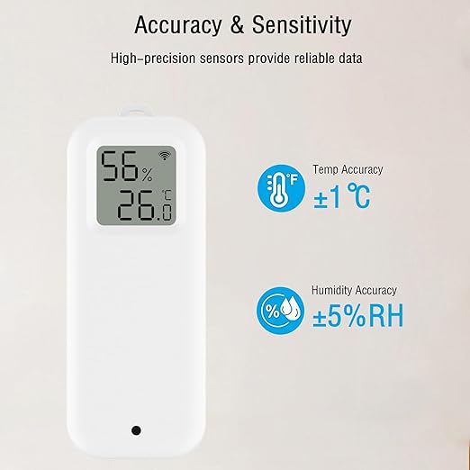PHOVOLT WLAN Thermometer Hygrometer Sensor, Wireless Smart Temperature and Humidity Digital Display Monitor, with Remote App Notification Alert for Home, Greenhouse(2pack) - Image 6