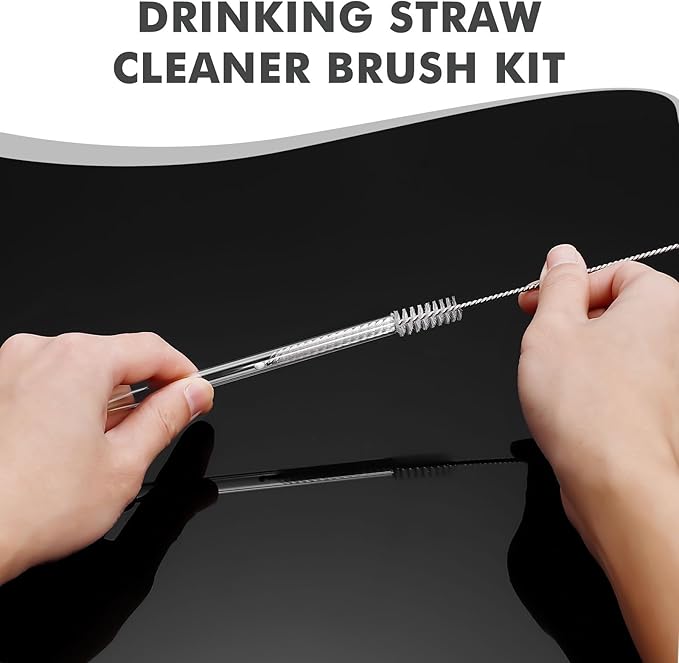 8 Inch Straw Cleaning Brush, Pipe Cleaner, Water Fume Cleaner, Glass Pipe Cleaning Brush, Different Diameter 10 Piece Set, Straw Cleaner Brush for Stanley Water Bottles Deep Cleaning Straws Brush - Image 5