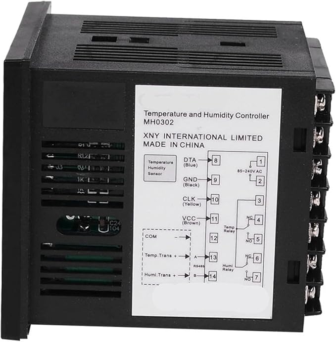 A22I Temperature Humidity Controller, MH0302 Panel Mounted Digital Temperature and Humidity Controller Sensor - Image 3