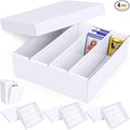 Trading Card Storage Box, 4 Pack 3200 Count Cardboard Storage Box with Divider for Sports, Tcg, Mtg Cards by Leyzan