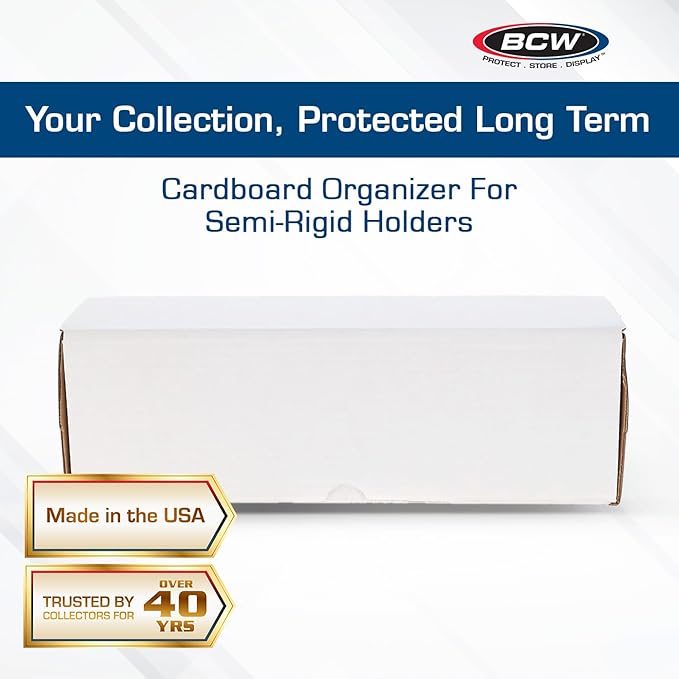 BCW 14-Inch Semi-Rigid #1 Storage Box - 10ct | Holds 350 Semi-Rigid Card Holders | Vertical Card Organizer | Ideal for Sports, Trading Cards Baseball, Magic, Pokemon - Image 2