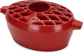 G Good Gain Wood Stove Steamer, Fireplace Humidifier, Cast Iron Humidifier for Stove, Matte Black Finish, Rust Resistant, Lattice Top, 2.5 Quart Capacity, Wood Burning Stove Indoor Decorative. RED by GGOODGAIN