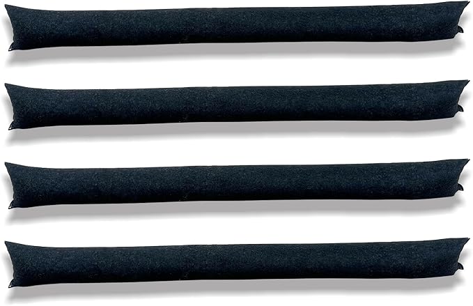 4Pcs 5FT Water Activated Flood Barriers for Garage and Home Doors, Sandless Sandbag for Rain Water Control, Easy to Use (5ft, 4Pack) by jindouyun