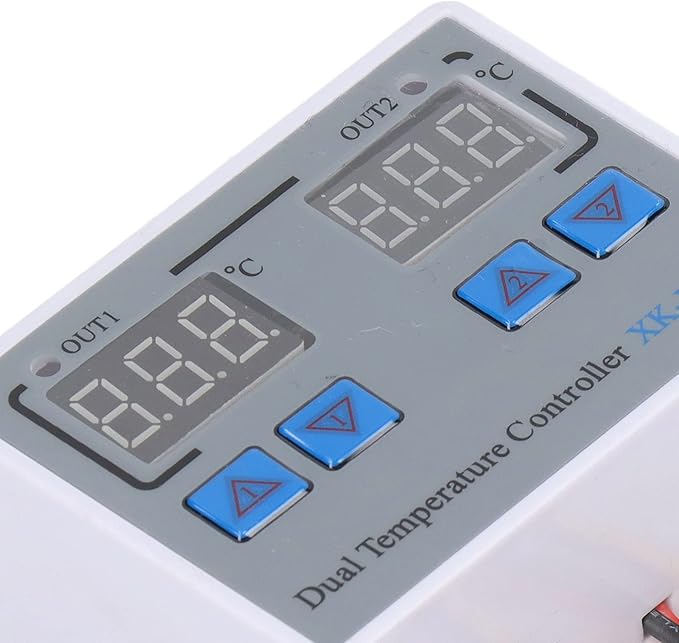 Dual Display Temperature Humidity Controller, Digital Thermostat Dual Temperature Controller 12V Direct Output Heating Cooling Thermostat Switch NTC 10K Sensor for Aquarium Tank Greenhouse - Image 9