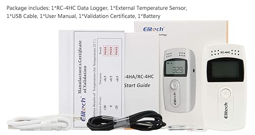 Elitech Digital Temperature Humidity Data Logger Medical Refrigerator Thermometer Vaccine Fridge Temperature Monitor, RC-4HC, 10 Pack - Image 8