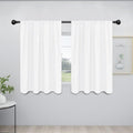 Easy-Going Rod Pocket Blackout Curtains for Bedroom, Room Darkening Window Curtains for Living Room, Thermal Insulated Noise Reduction Solid Window Drapes, 2 Panels(42x45 in, White) by Easy-Going