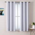 ChrisDowa Grommet Room Darkening Curtains for Bedroom and Living Room - 2 Panels Set Thermal Insulated Blackout Curtains (Greyish White, 42W x 63L) by ChrisDowa