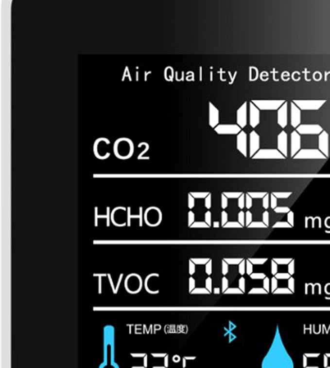 Fydun Air Quality Monitor Indoor, 5 in 1 Detector Portable Battery Operated Carbon Dioxide HCHO TVOC Temp Humi for Home, Grow Tent, Wine Cellar, Car - Image 7