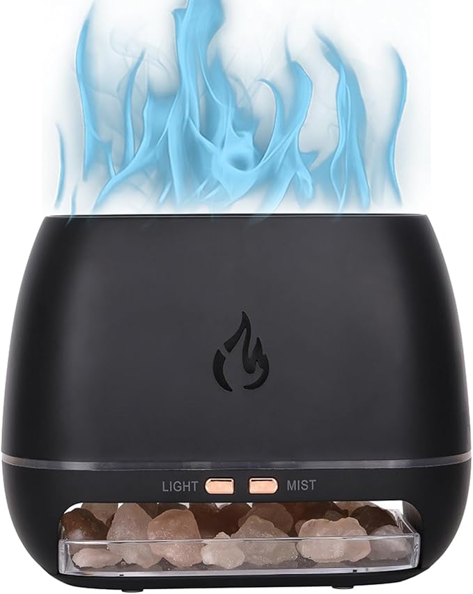 Ultrasonic Aromatherapy Diffusers - Small Salt Rock Scented Oil Diffuser,Aromatherapy Humidifier with 7-Color Light for Meditation Yoga Studio Spa Users Enthusiasts Bathroom Office Study Living Room - Image 8