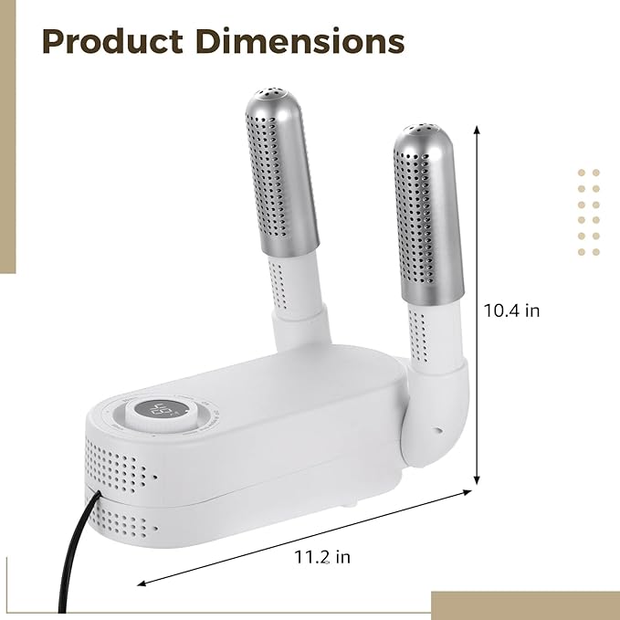 Boxing Glove Dryer with Intelligent Timer, Portable Boot Shoe Dryer with 360° Hot Air, Foldable Design for Gloves, Shoes, Socks - Image 5