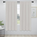 Easy-Going Rod Pocket Blackout Curtains for Bedroom, Room Darkening Window Curtains for Living Room, Thermal Insulated Noise Reduction Solid Window Drapes, 2 Panels(42x72 in, Light Linen) by Easy-Going