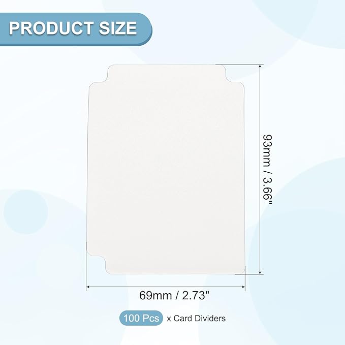 PATIKIL Trading Card Dividers, 100 Pcs Index Card Football Card Sorter Storage Boxes Organizer Tray Accessories for Sports Game Baseball Card, White - Image 2