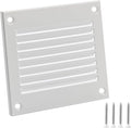 2x2 Vent Cover (Duct Opening) - White HVAC Return Air Grille for Wall and Ceiling - Metal AC Vent Cover with Mesh - Rectangular Ventilation Register - External Dimensions: 3.94" W x 3.94" H by TURvent