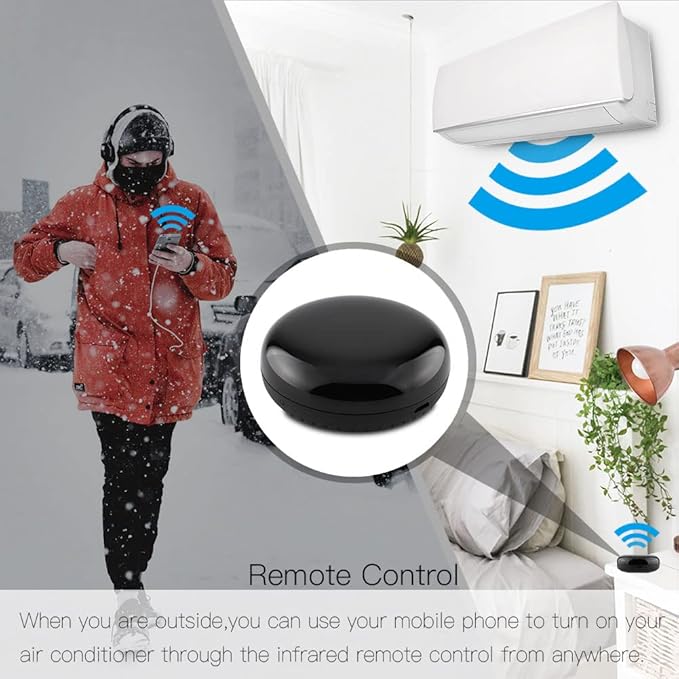 MOES WiFi Smart IR Remote Controller Smart Home Infrared Universal Remote Blaster,One for All Control AC TV DVD CD AUD SAT etc,Compatible with Alexa and Google Assistant,No Hub Required (Pack of 2) - Image 6