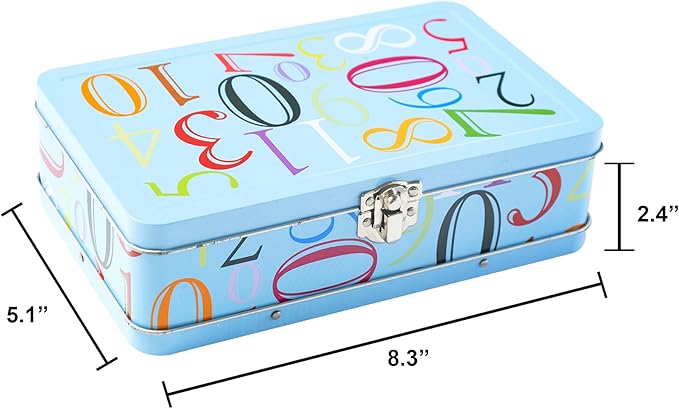 DAHO Metal Storage Box with Hinge for Office, School, Home, Makeup, Arts & Crafts and Accessories (Numbers) - Image 5