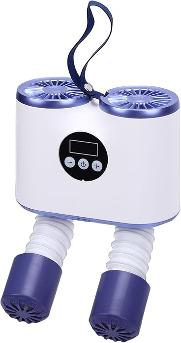 Diydeg Shoe Dryer, Portable Fast Drying with Dual Retractable Hoses, 55C Warm Air Circulation, 240 Minute Timer, Boots Dryer for Sneakers Boots Socks Gloves Travel Camping by Diydeg