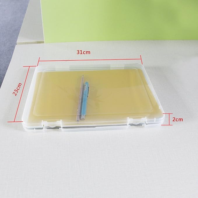 Co-link Portable A4 File Box Transparent Plastic Box Office Supplies Holder Document Paper Organizers Case PP Storage Collections Container Magazine Organizers Box Case 2pcs (11.8 x 8.3 x 0.8inch) - Image 2