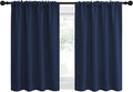NICETOWN RV Blackout Curtains for Camper Windows, Kitchen Curtains, Short Blackout Drapes, Thermal Insulated Rod Pocket Window Treatment Draperies for Nursery (Navy, 42" x 36", Set of 2) by NICETOWN