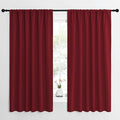 NICETOWN Christmas Patio Door Blackout Curtains, Noise Reducing Curtains and Drapes with Rod Pocket for Wide Window (62" Wide by 63" Long, Burgundy Red, 2 Panels) by NICETOWN