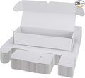 Bulk 400 Capacity Card Toploaders Storage Box, in Total 25 Pack All White Cardboard Shipping Boxes for 10000 Count 35pt 3x4 inch Toploaders or Toploaded Cards by Serwrsw