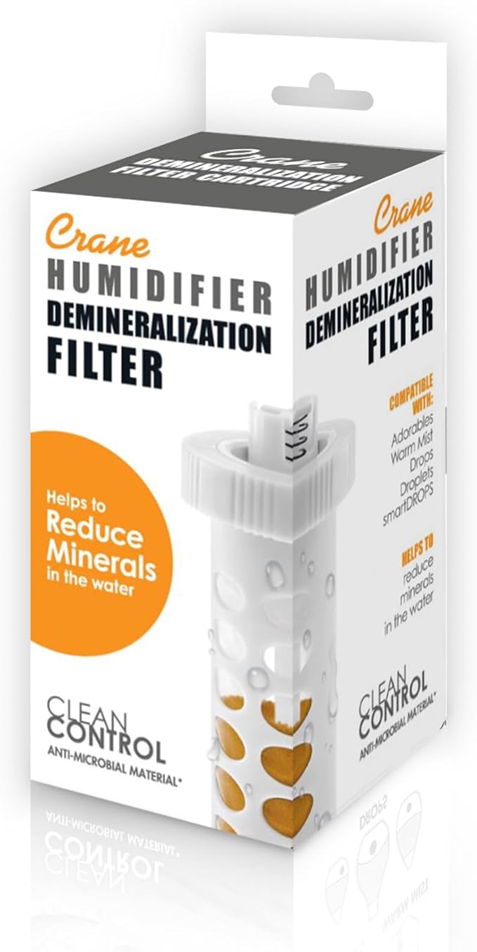 Crane Genuine Replacement Demineralization Filter Cartridge for Teardrop Humidifier Reduces White Dust 1 Count (Pack of 1) Universal Humidifier Filter - Image 4