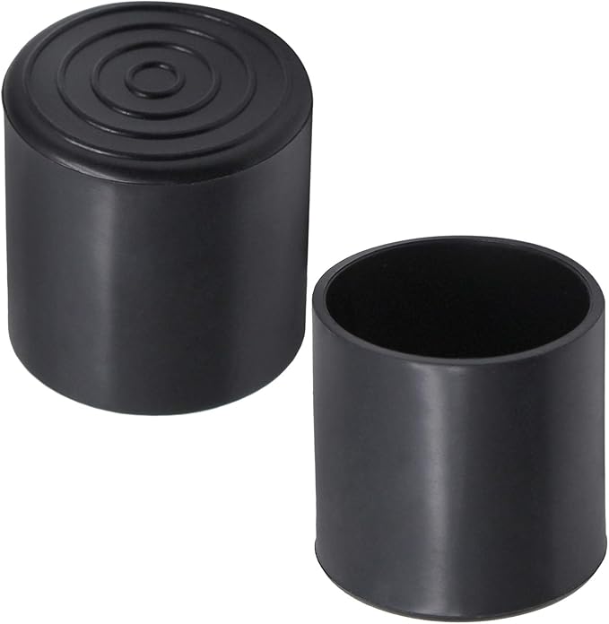 20Pcs Round Rubber Furniture Leg Caps 1-1/4"/32mm Vinyl Flexible Chair Leg Floor Protectors/Covers Plastic End Caps for Patio/Indoor Furniture Leg Caps Railing (Black) - Image 2
