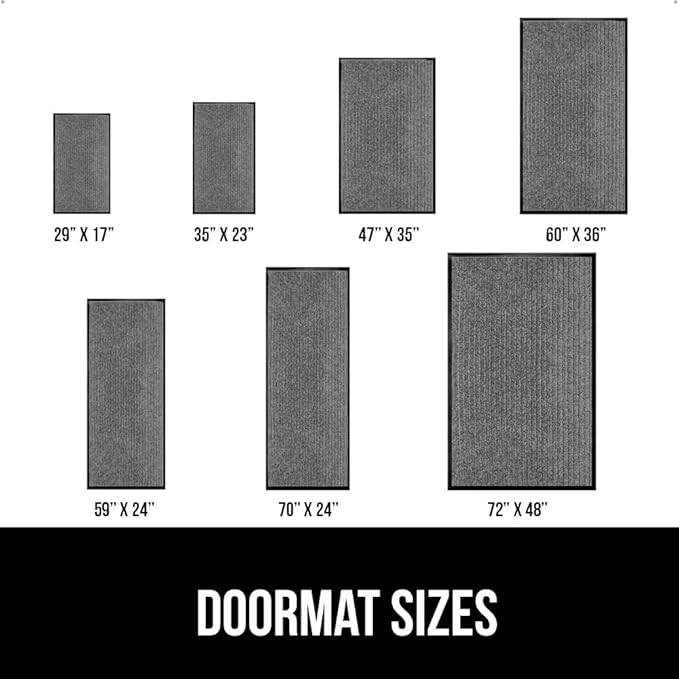 GORILLA GRIP Waterproof Traffic Guard Door Mat, 47x35, Heavy Duty Entryway Mats, Strong Backing Commercial Utility Rugs for Office Hallway, Garage Floor and Home, Low Profile Carpet, Light Grey - Image 6