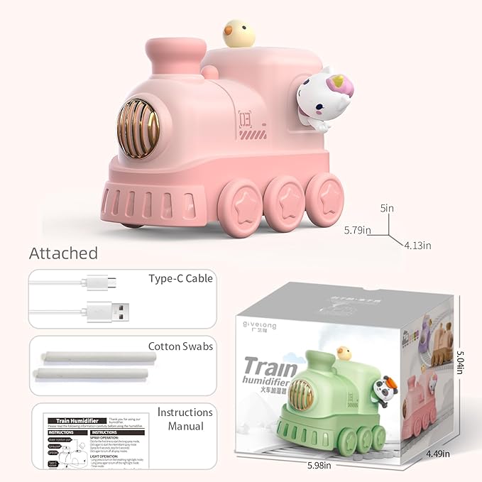 Portable Mini Humidifier,300ml USB Desktop Personal Cool Mist Small Humidifiers,2 Mist Modes,Auto Shut-Off,Mute for Bedroom/Home/Nursery/Office,Cute Mini Humidifier With Night Light (Pink) - Image 2