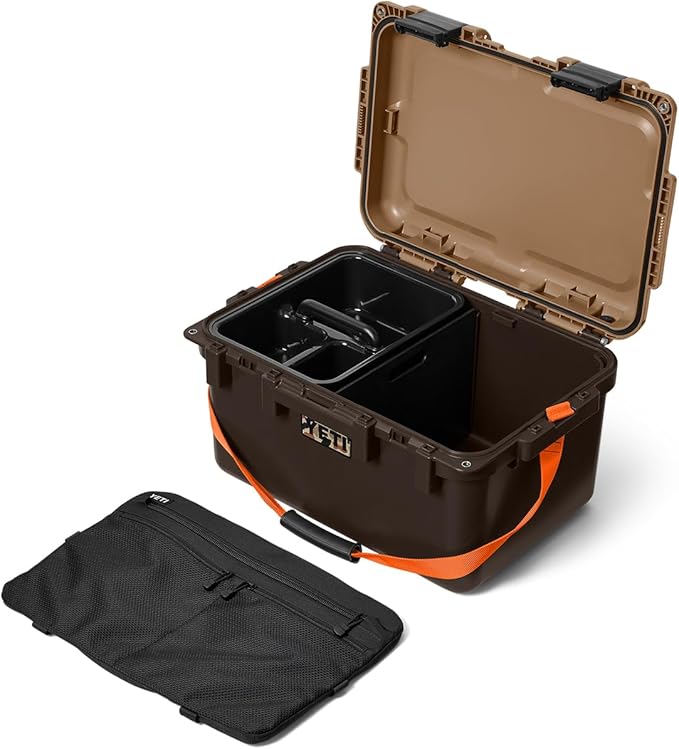YETI LoadOut 30 GoBox Divided Waterproof Cargo Case, Dry Box, Camera Case, Fishing Tackle Box, Wetlands Brown - Image 3
