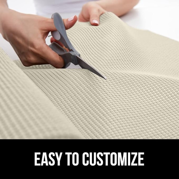 GORILLA GRIP powerGRIP Drawer Shelf and Cabinet Liner, Thick Strong Hold, Non-Adhesive Liners Protect Kitchen Cabinets and Cupboard, Bathroom Drawers, Easy Install, Breathable Mat, 17.5" x30', Cream - Image 6