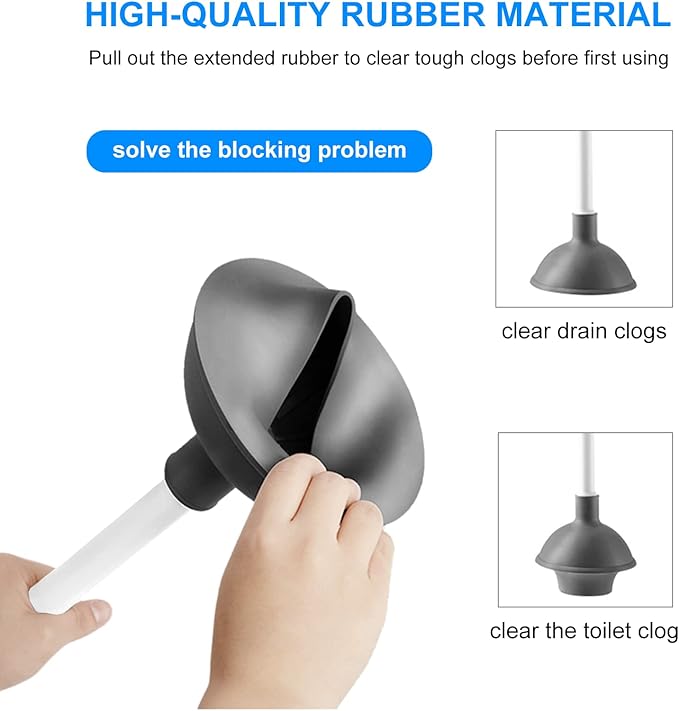 SetSail Toilet Brush and Plunger Set, Toilet Plungers for Bathroom Heavy Duty Toilet Bowl Brush and Holder Hidden Toilet Plunger and Brush Set for Deeply Cleaning - White - Image 3
