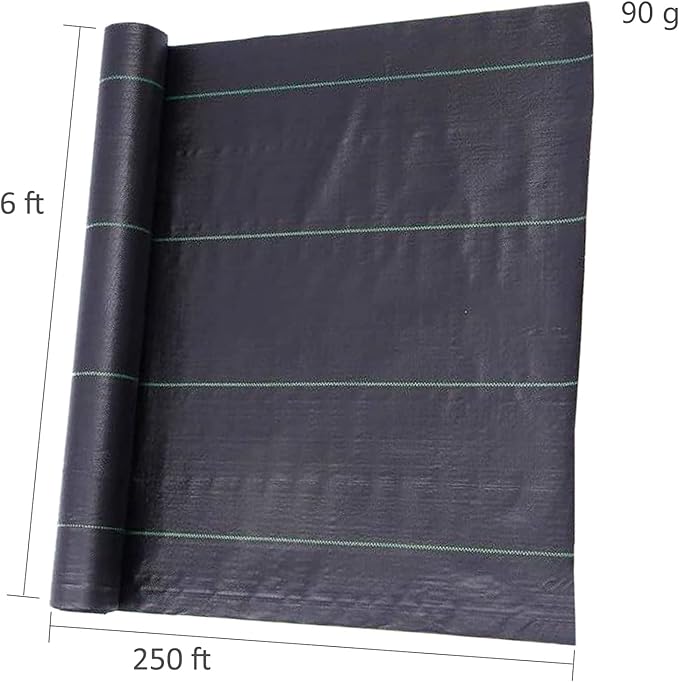 Weed Barrier Fabric Planting Cover - 6 x 250 FT Heavy Duty Landscape Fabric Ground Cover Block for Outdoor Planting - Image 5