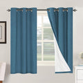 H.VERSAILTEX 100% Blackout Curtains for Bedroom Thermal Insulated Linen Textured Curtains Heat and Full Light Blocking Drapes Living Room Curtains 2 Panel Sets, Blue Sapphire, 42x63 Inch by HVERSAILTEX