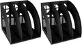 SAYEEC 2Pcs Magazine Holder Plastic File Sorter Binder Holder for Desk Folder Organizer Stand Book Shelf Dividers Vertical Filling Storage Rack Desktop Bookshelf Display Box for Office School (Black) by SAYEEC