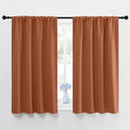 NICETOWN Blackout Curtains and Drapes - Thermal Insulated Solid Rod Pocket Blackout Draperies/Panels (Burnt Orange, 1 Pair, 42 by 48 inches) by NICETOWN