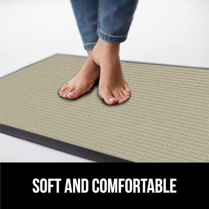 GORILLA GRIP Waterproof Traffic Guard Door Mat, 60x36, Heavy Duty Entryway Mats, Strong Backing Commercial Utility Rugs for Office Hallway, Garage Floor and Home, Low Profile Carpet Runner, Beige - Image 8