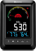 KETOTEK CO2 Monitor Indoor Air Quality Meter with CO2 Alarm, Temperature, Humidity Display, Portable Carbon Dioxide Detector for Home, Car, Office or School by KETOTEK