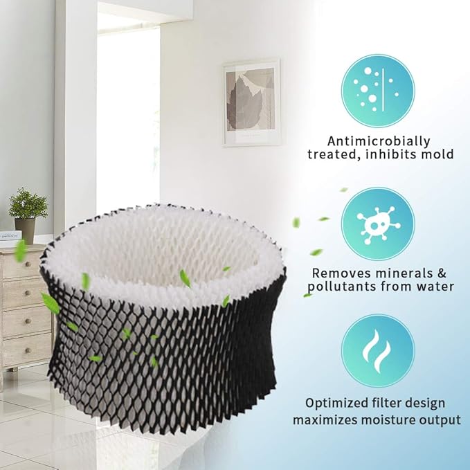 HWF62 Humidifier Filter A for Holmes - Replacement for Holmes Sunbeam Humidifier Filter A, Replaces HWF62 HWF62CS HWF62D SF212, Fits Humidifier Models SCM1100, SCM1701, SCM1702, SCM1762 (4 Pack) - Image 2