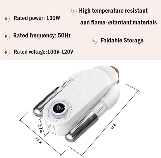 Boxing Glove Dryer, Boot & Shoe Dryer - Portable Foldable Drying Rack with Heat Blower & UV, Constant 118.4°F, 2-H Timer - Image 6