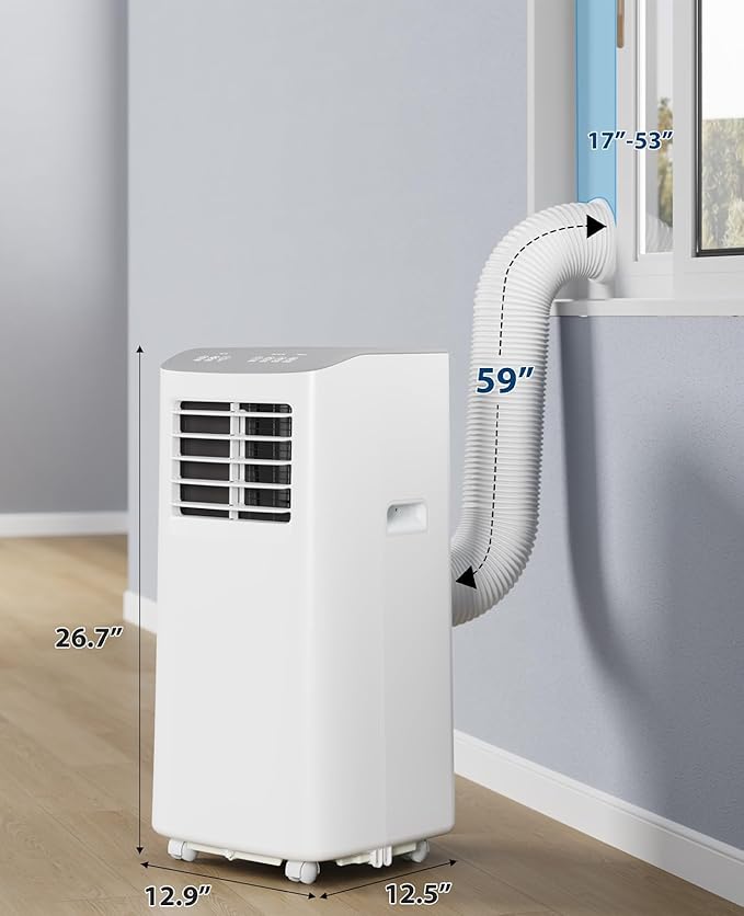 GarveeHome Portable Air Conditioner, Quiet 8000 BTU AC with Remote, Ventless Design & Auto Evaporation, for Bedroom & Office, Mini Room Air Conditioner. - Image 7